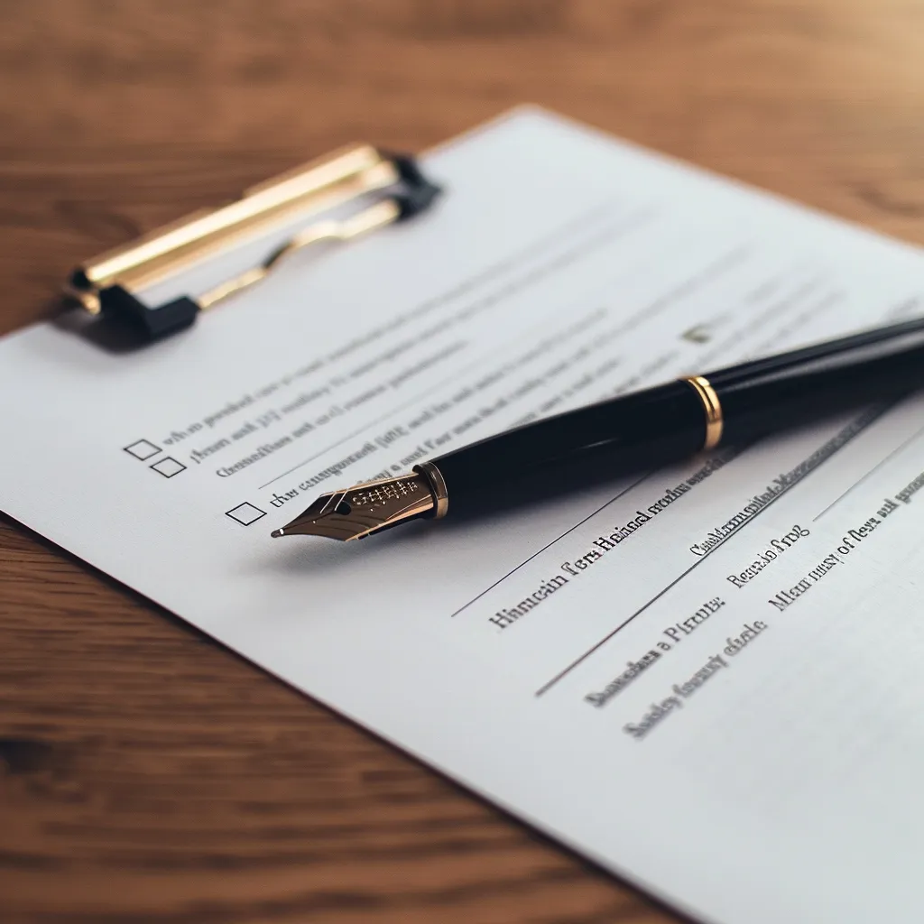 A picture of a loan contract